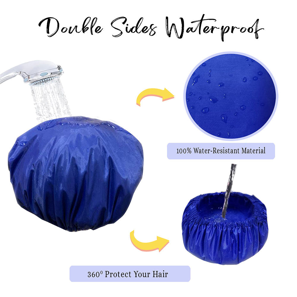 Eco Friendly Reusable Shower Cap - Blue