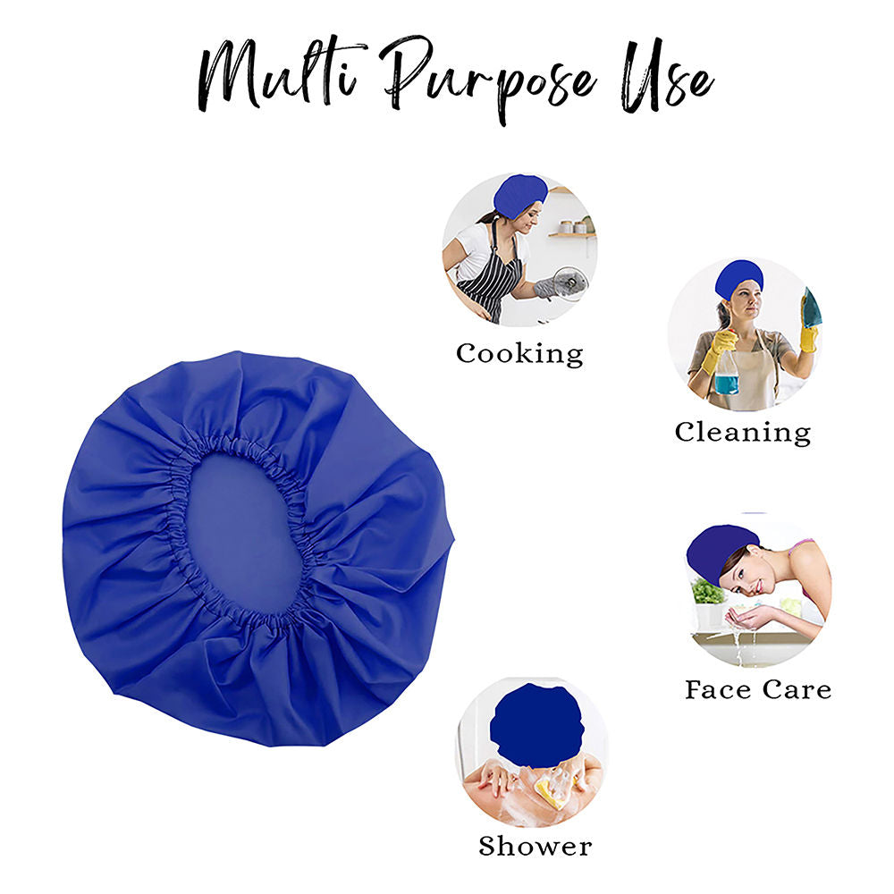 Eco Friendly Reusable Shower Cap - Blue