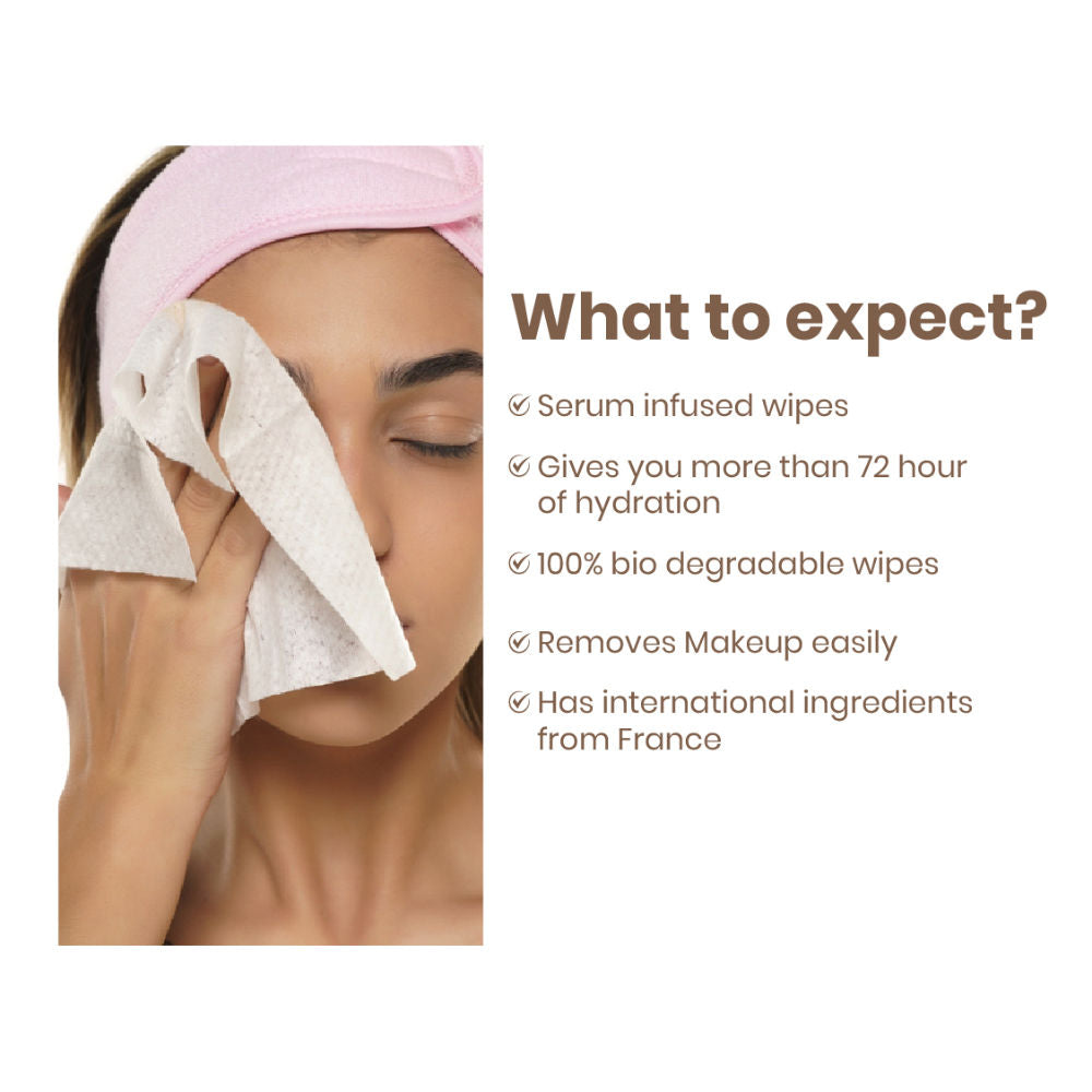 Personal Touch Serum Infused Makeup Remover Wipes for Waterproof Makeup - 30 Wipes
