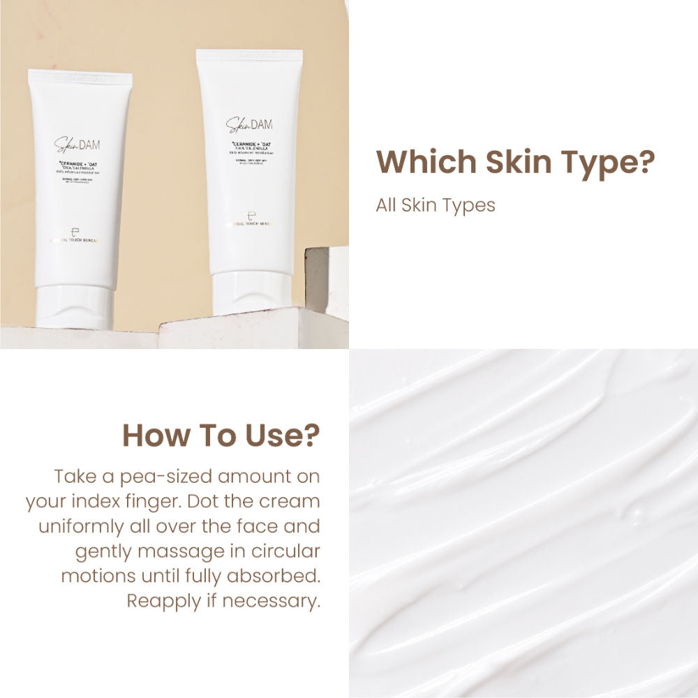 Personal Touch SkinDam Ceramide Moisturizer for Dry & Sensitive Skin,Hydrating & Barrier Repair