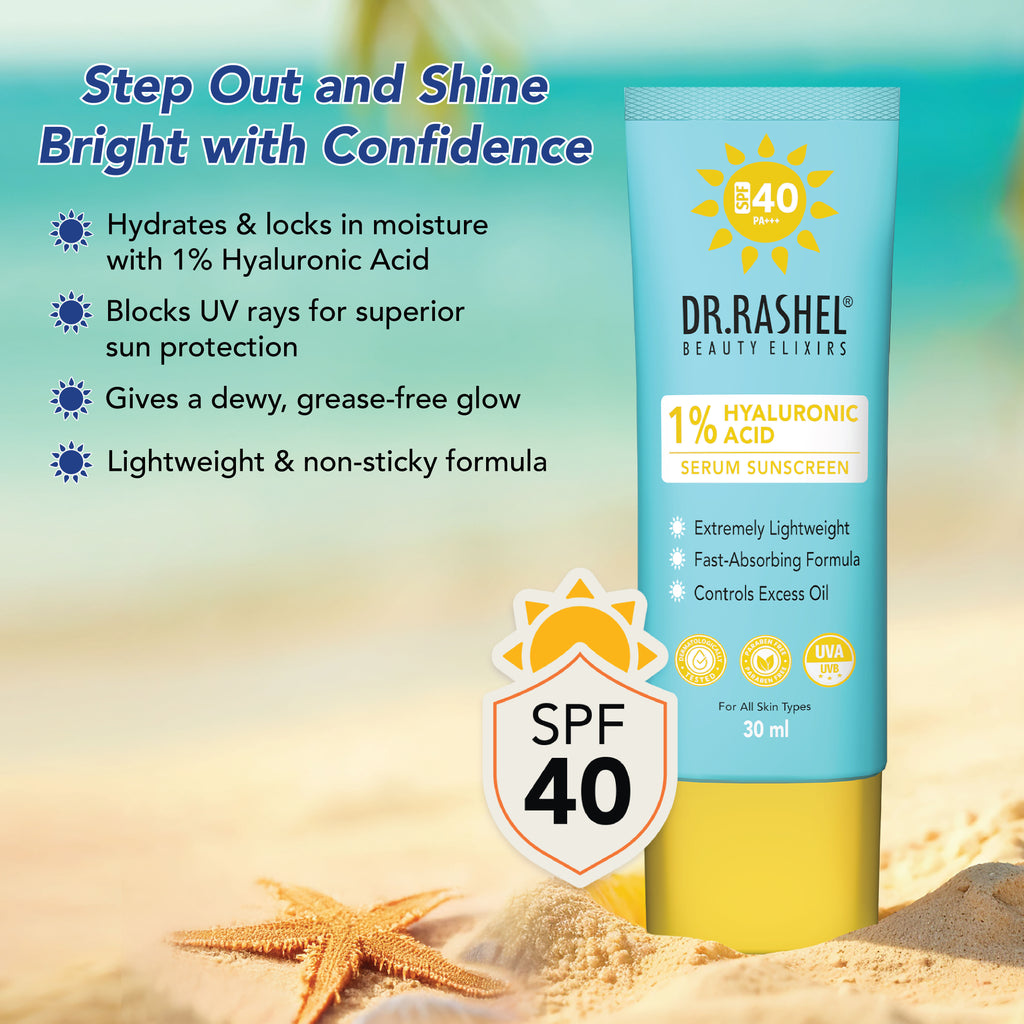 SPF 40 Serum Sunscreen With 1 Percent Hyaluronic Acid