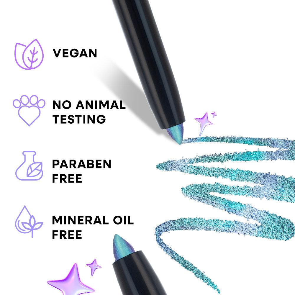 Nykaa Stardust Holographic Long Lasting Waterproof Smudgeproof Chrome Pencil Eyeliner