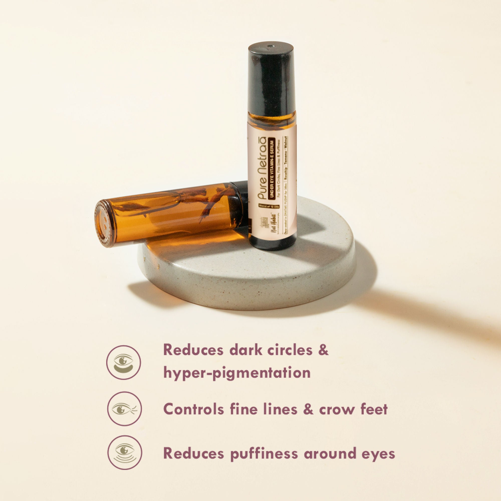Pure Netraa Under Eye Serum For Dark Circle & Puffiness Reduction With Vitamin C & Retinol