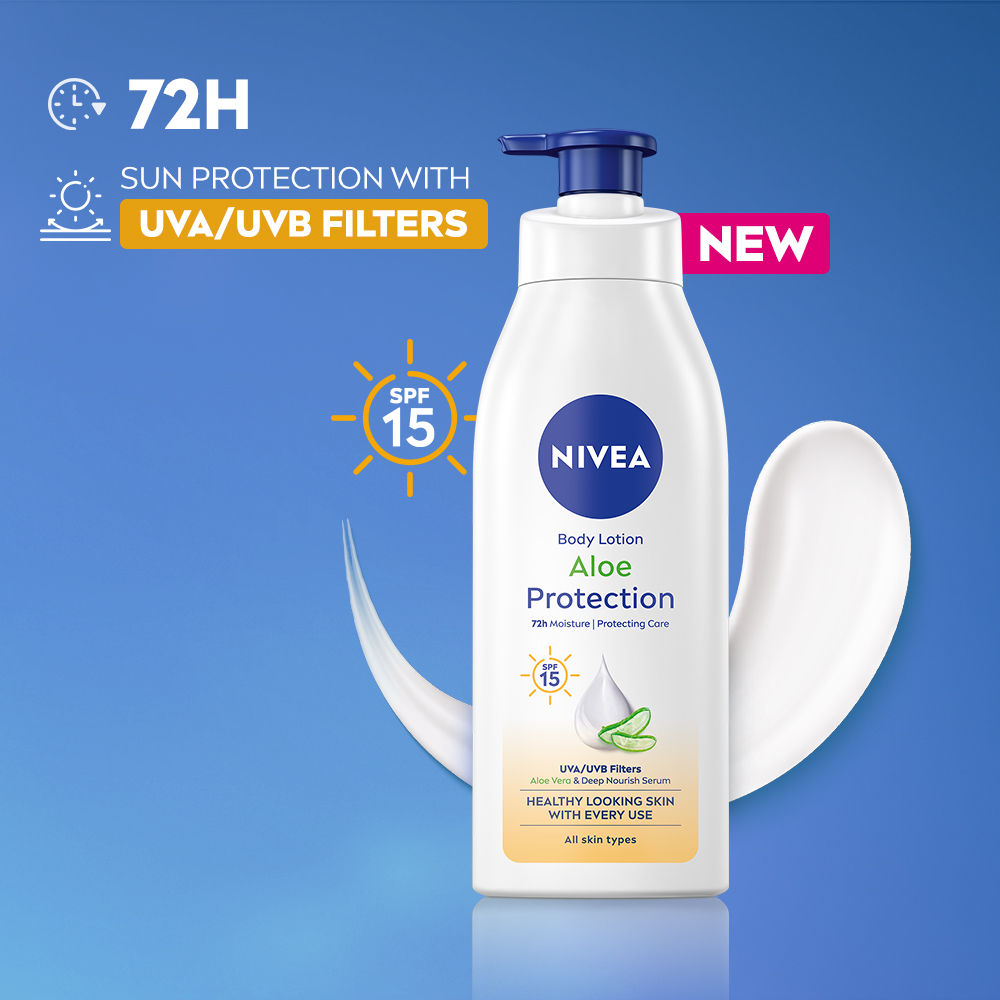 Sunscreen lotion with SPF 15 & ALOEVERA- 5 in 1 COMPLETE CARE for 48H Moisturization