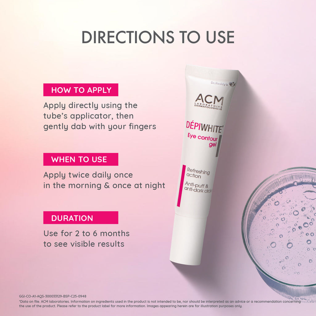 Dr. Reddy's Depiwhite Eye Contour Gel, De-puffing and brightening