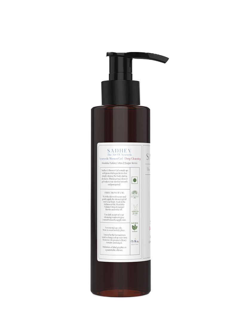 Ayurvedic Shashtika Tailam, Citrus & Juniper Berries Deep Cleansing Shower Gel