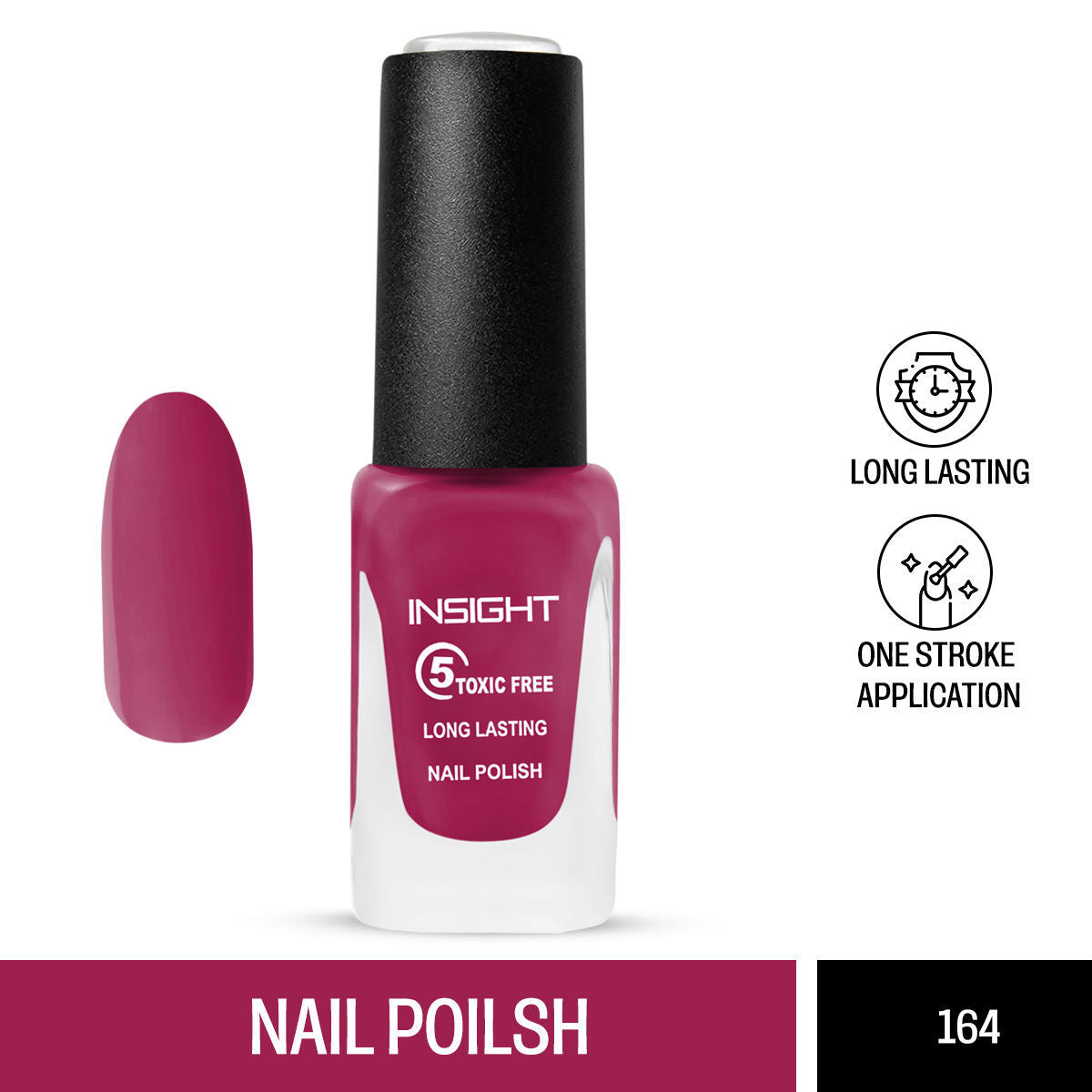 5 Toxic Free long lasting Nail Polish - Color 164