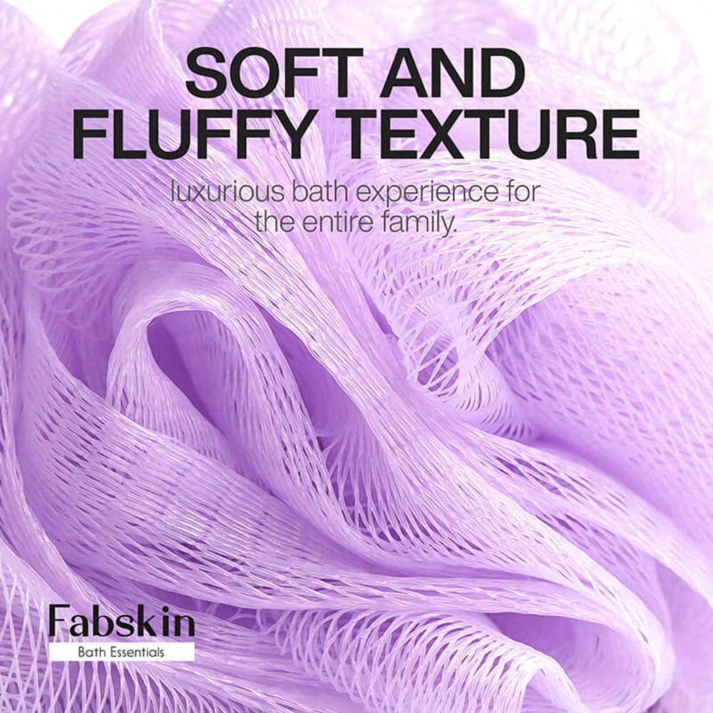 Luxury Bathing Round Loofah Bath Sponge - Purple