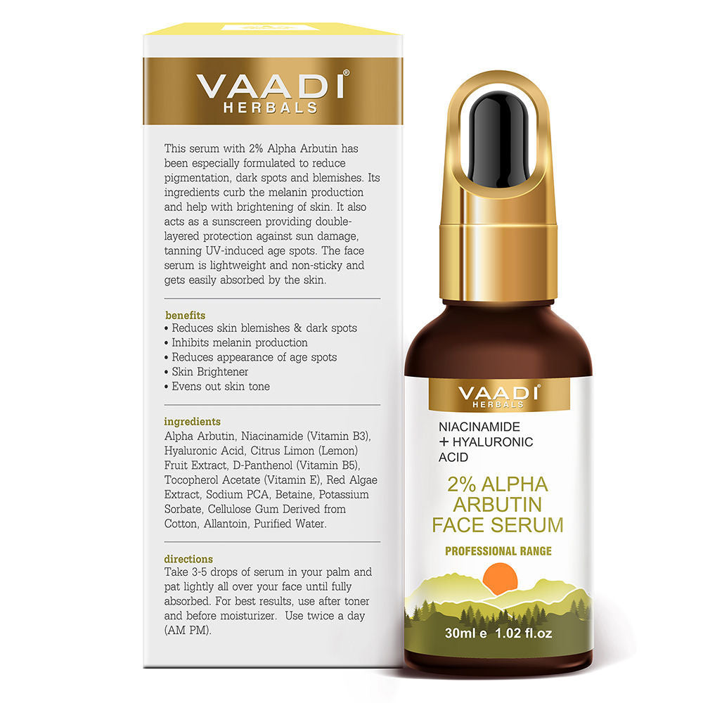 2% Alpha Arbutin Face Serum With Niacinamide & Hyaluronic Acid