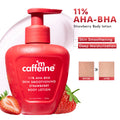 11% AHA BHA Strawberry Body Lotion for Smooth Skin, Gently Exfoliates, 72H Moisturization