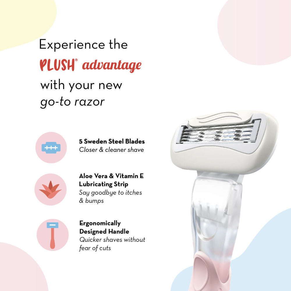 5-Blade Body Razor With Aloe Strip & Vitamin E For Smooth Shave