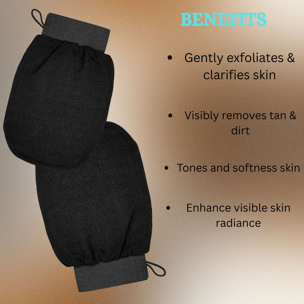 Exfoliating Bath Glove Gentle Body Scrubber For Deep Cleansing & Smooth Skin