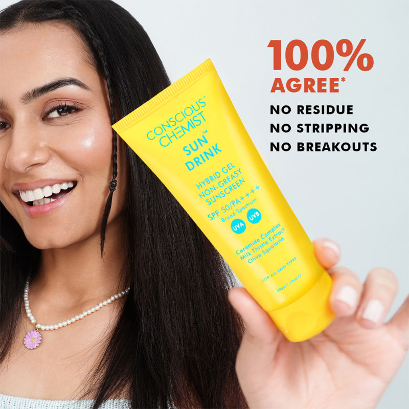 Sun Drink Ceramides Hybrid Gel Sunscreen SPF50 PA++++ With UVA/UVB & No White Cast