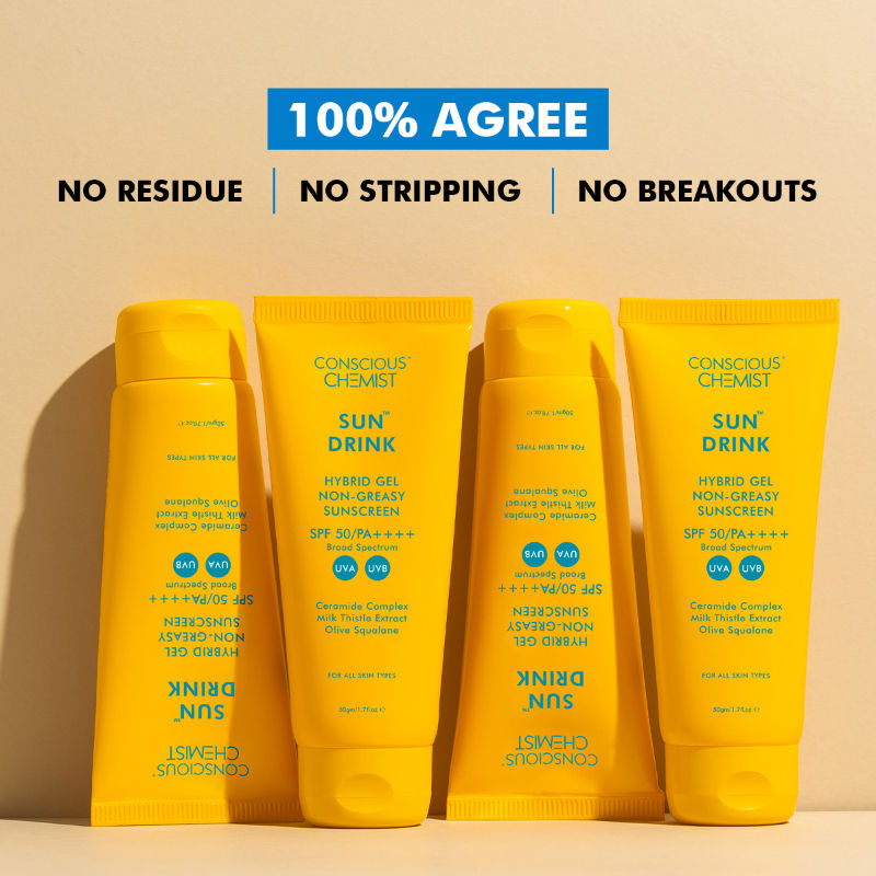 Sun Drink Ceramides Hybrid Gel Sunscreen SPF50 PA++++ With UVA/UVB & No White Cast