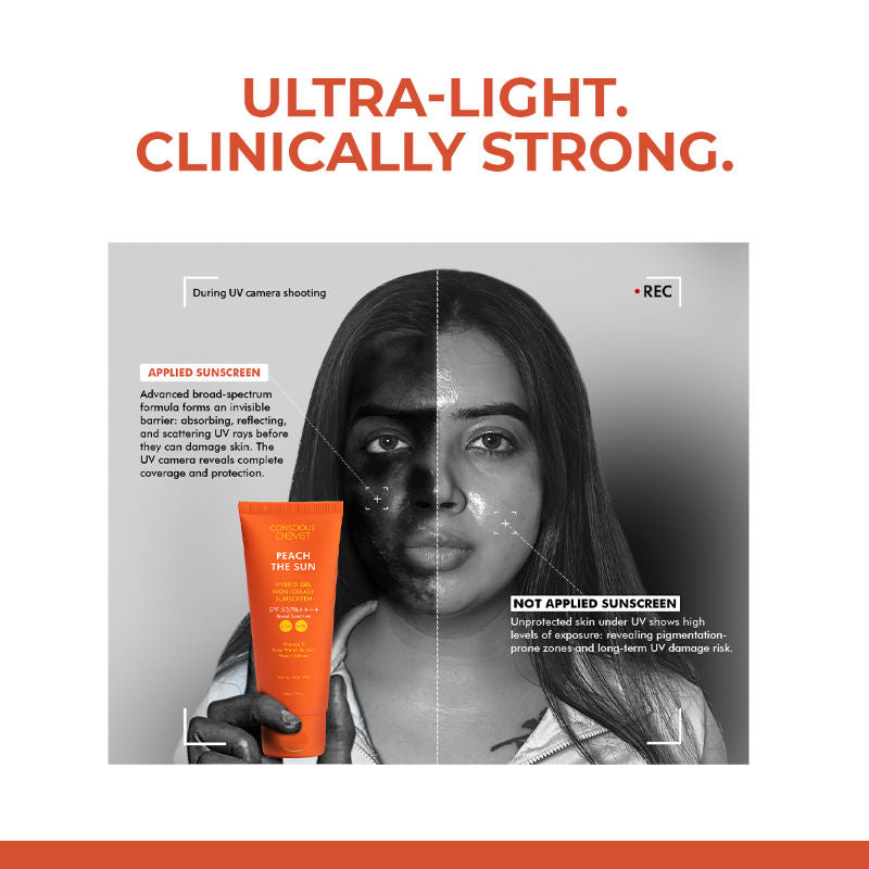 Peach Sunscreen SPF 50 PA++++ With Vitamin C And Rice Water Extract