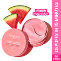 Watermelon Cooling Hydrogel Eye Patches, With Hyaluronic & Niacinamide, Depuffs & Cools
