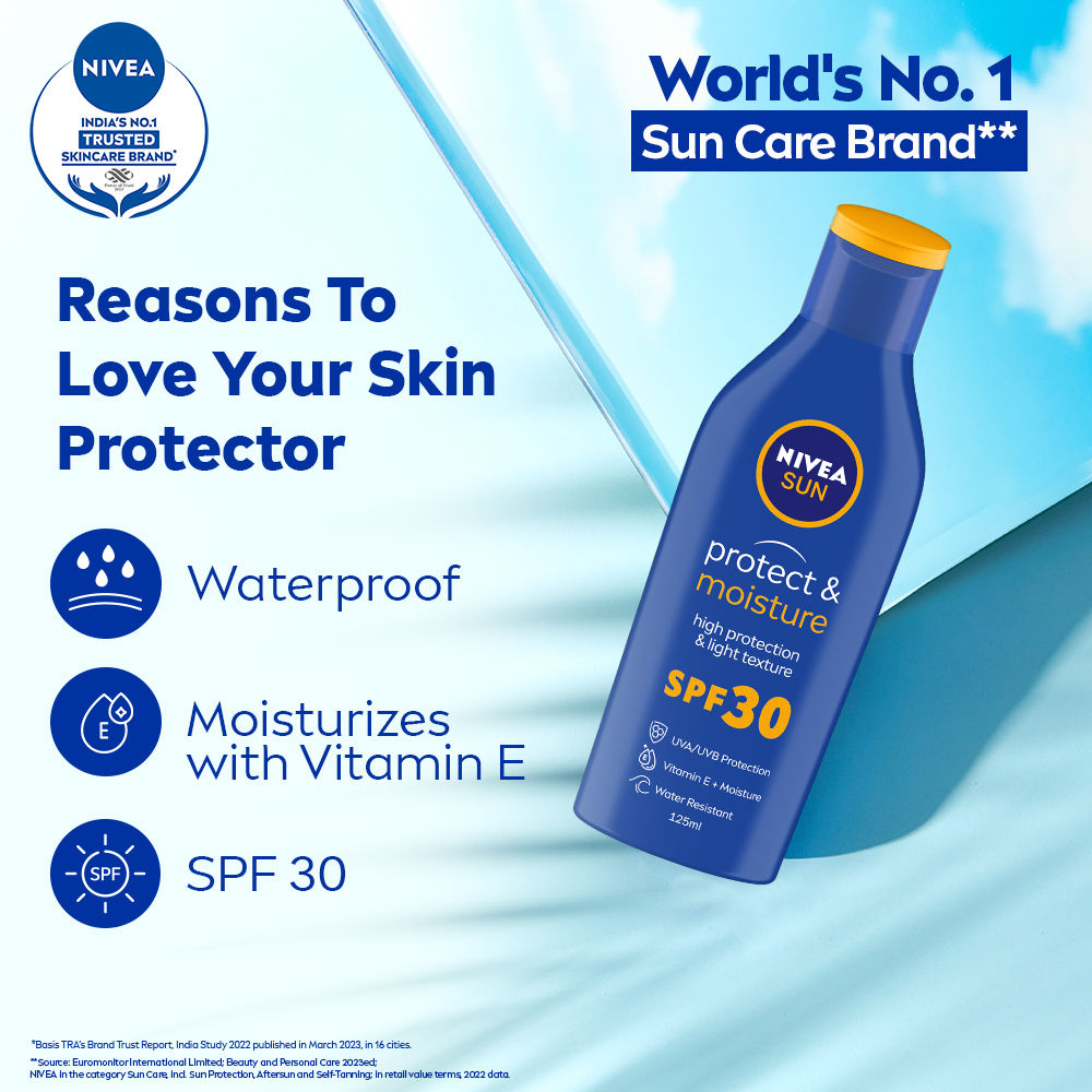 Sun Lotion, SPF 30, With UVA & UVB Protection, Water Resistant Sunscreen