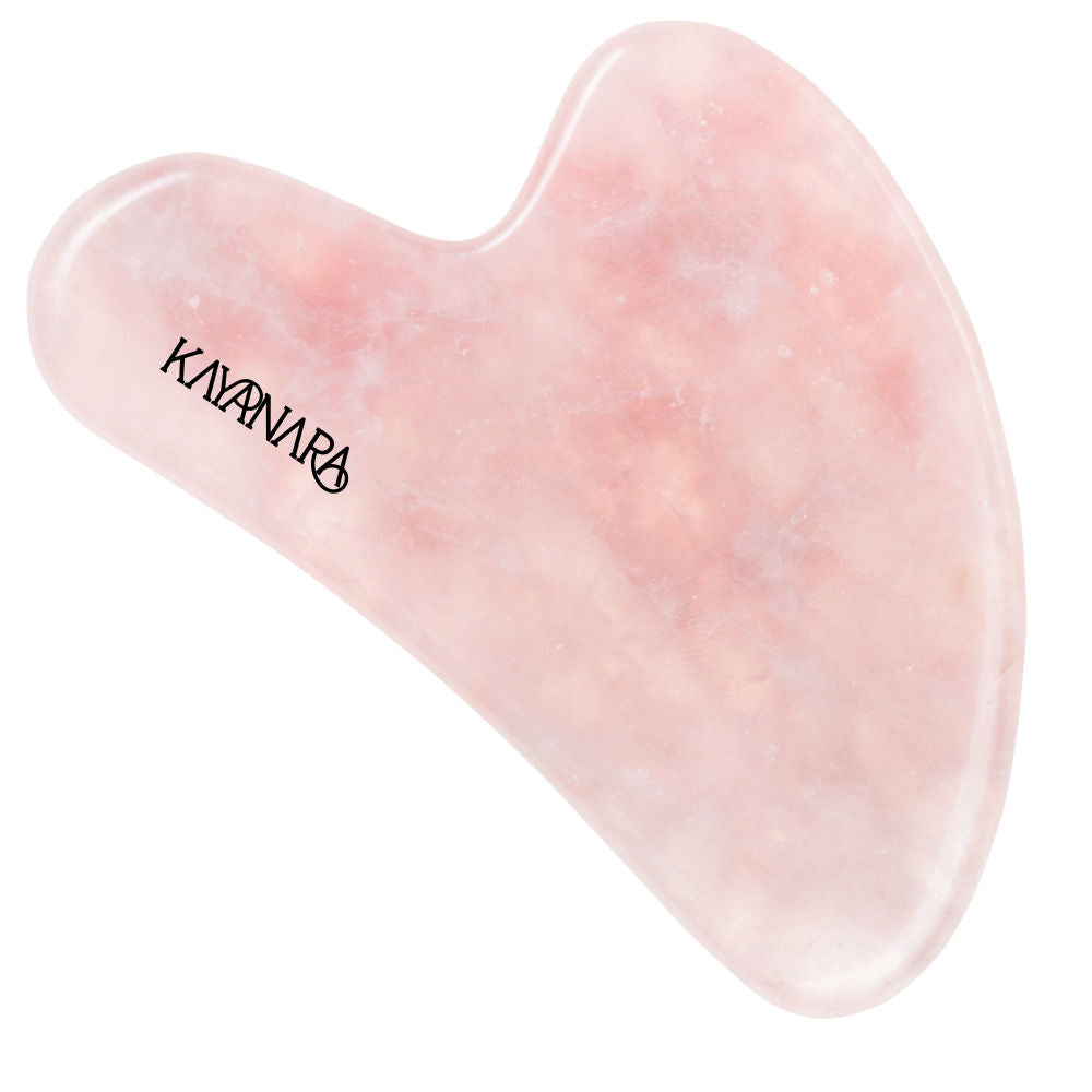 Original Rose Quartz Stone Gua Sha For Face, Neck And Under Eye Massager