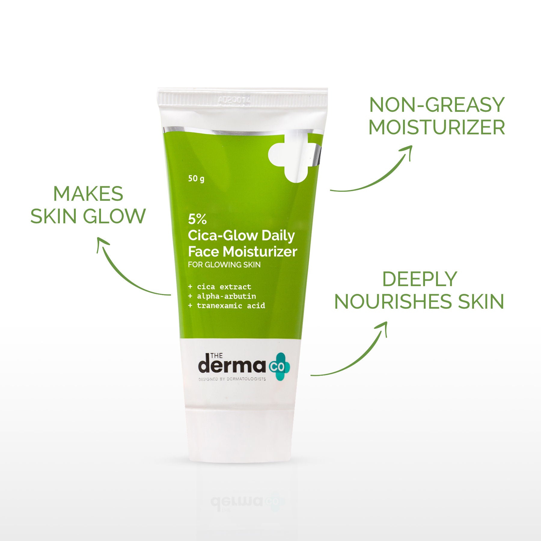5% Cica-glow Moisturizer With Alpha Arbutin & Tranexamic Acid For Glowing Skin