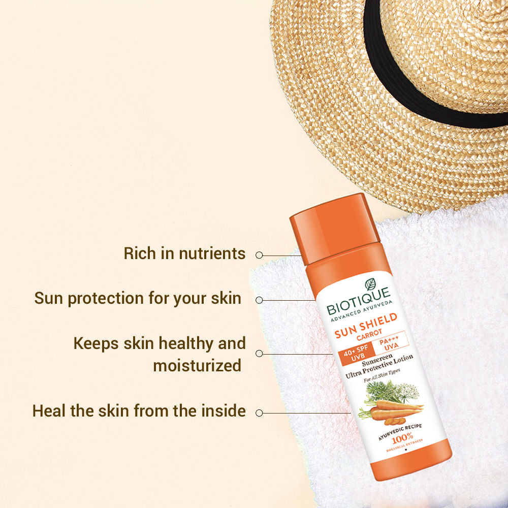 Bio Carrot Ultra Soothing Face Lotion 40+ SPF Sunscreen