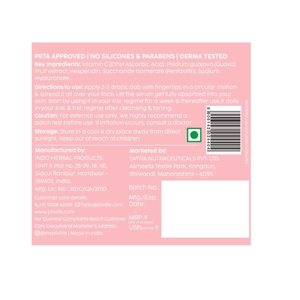 10% Vitamin C Guava Face Serum for Skin Brightening & Even tone with Hyaluronic acid & Pentavitin