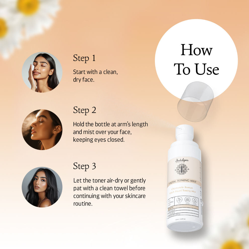 Chamomile Roman Witch Hazel Toning Mist/Toner For Sensitive Skin