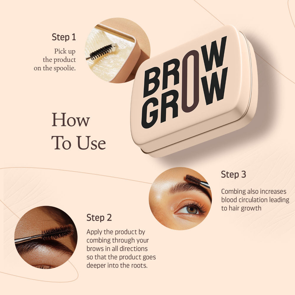Brow Grow - Brow Growth Enhancer with 2 Spoolies - Promotes Eyebrow Growth