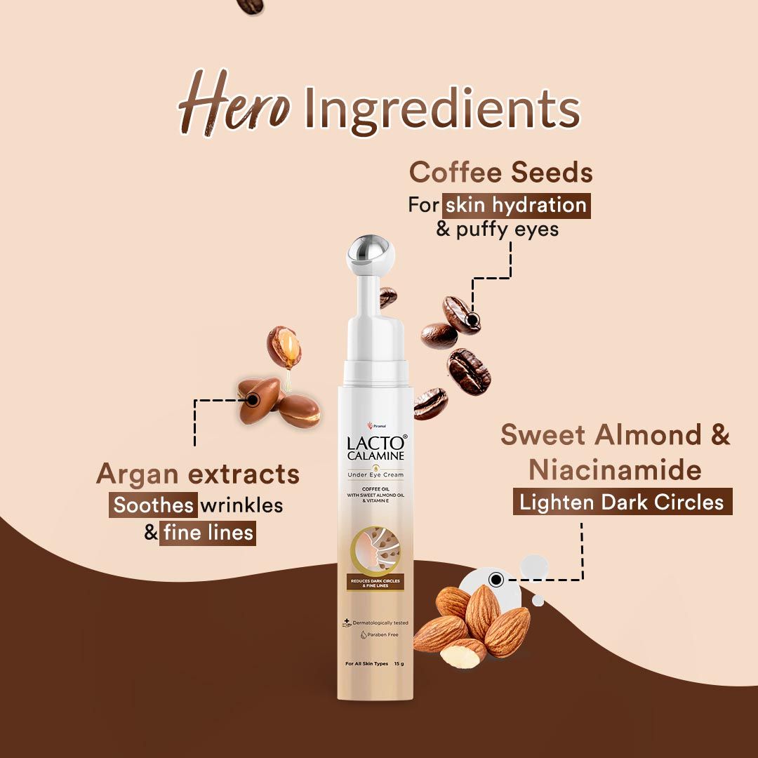 Under Eye Cream for Dark Circles, Puffiness with Coffee Oil & Vitamin E