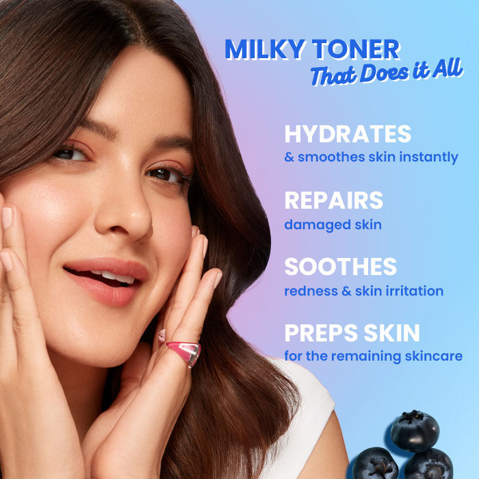 Blueberry Hydrate Barrier Repair Milky Toner Essence, With 5 Ceramides & Hyaluronic
