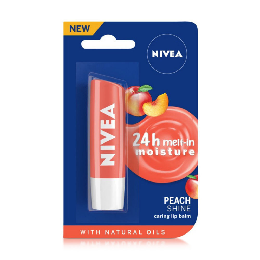 Tinted Lip Balm With Natural Oils & 24H Melt-In Moisture Cherry Shine - Fruity Peach Shine