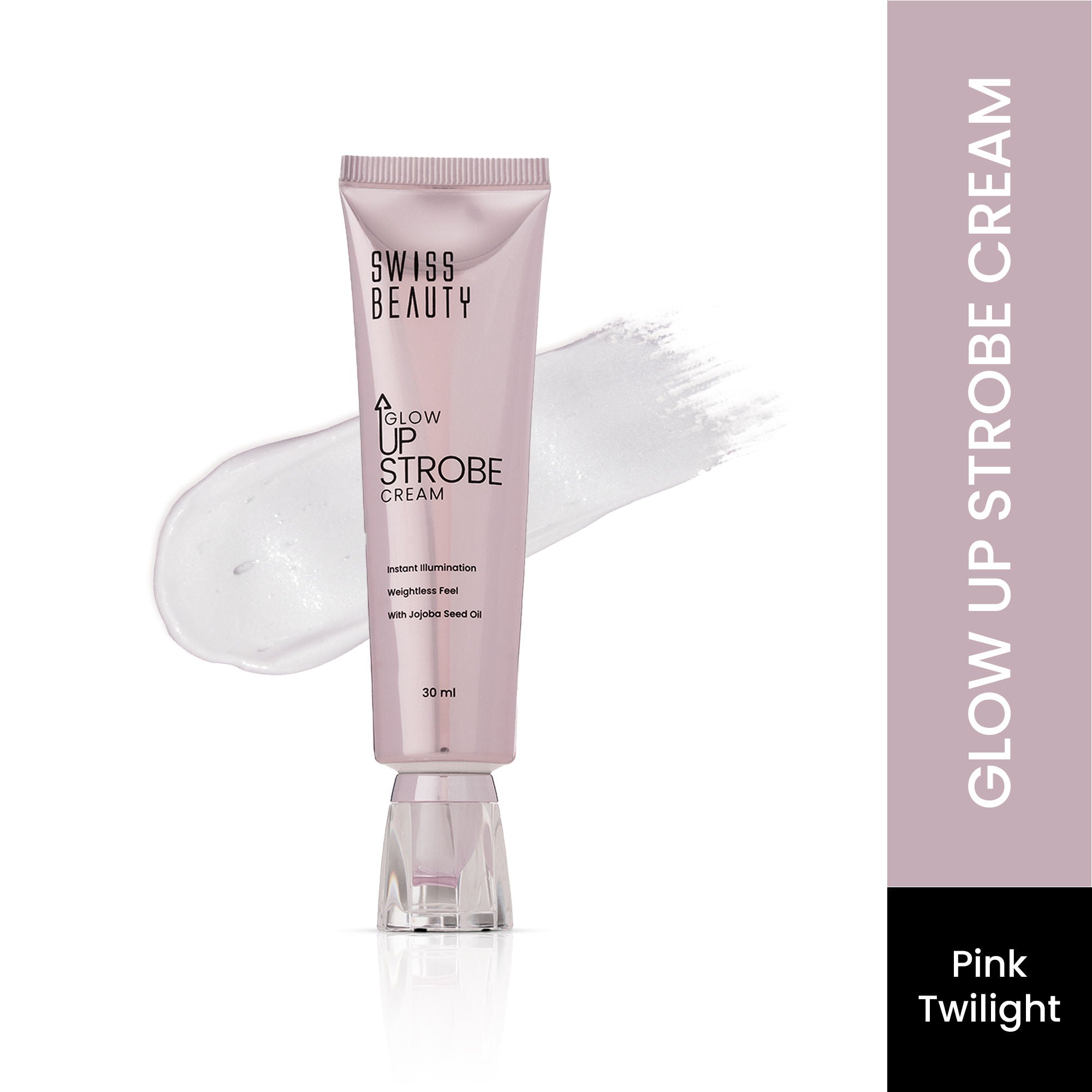 Glow Up Strobe Cream, Dewy Radiance, Versatile Use With Jojoba Oil - 1 Pink Twilight