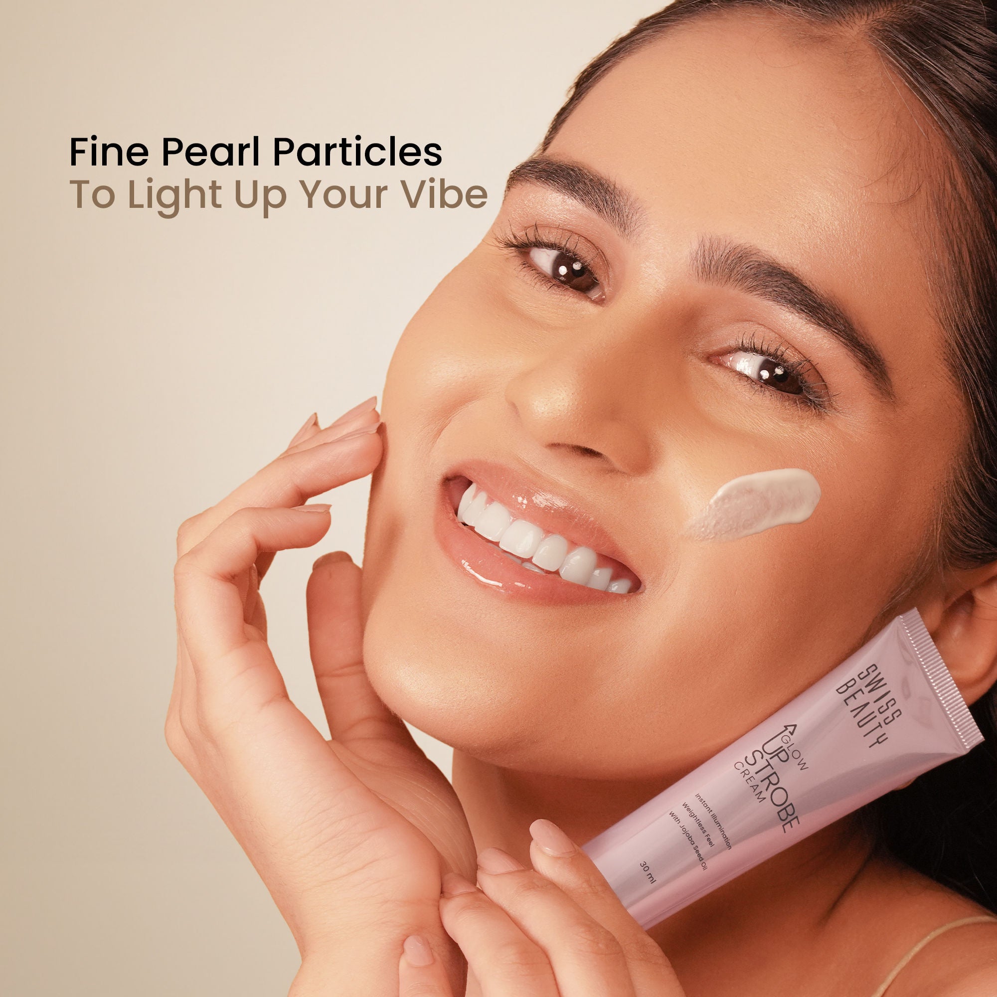 Glow Up Strobe Cream, Dewy Radiance, Versatile Use With Jojoba Oil