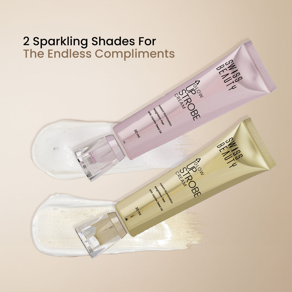Glow Up Strobe Cream, Dewy Radiance, Versatile Use With Jojoba Oil