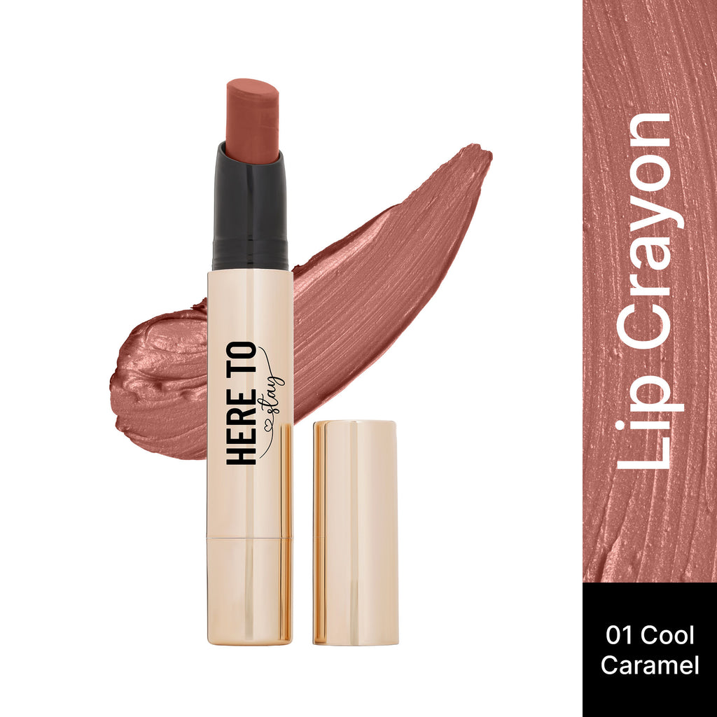 Select Here To Stay Lip Crayon Velvety-Matte Finish , 12-Hour Stay - 1 Cool Caramel
