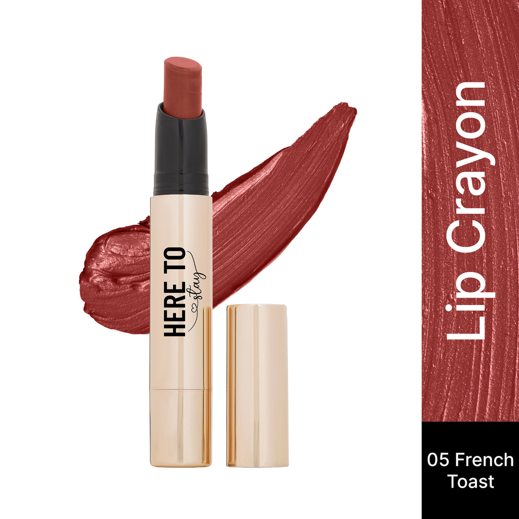 Select Here To Stay Lip Crayon Velvety-Matte Finish , 12-Hour Stay - 5 French Toast
