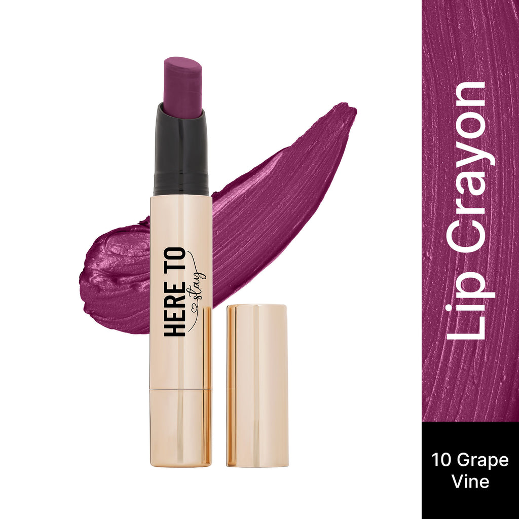 Select Here To Stay Lip Crayon Velvety-Matte Finish , 12-Hour Stay - 10 Grape Vine