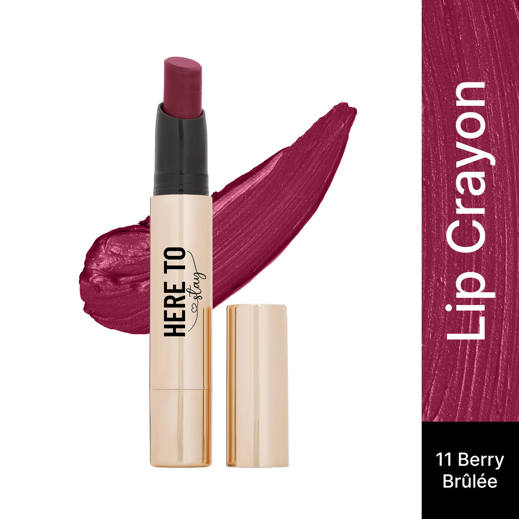 Select Here To Stay Lip Crayon Velvety-Matte Finish , 12-Hour Stay - 11 Berry Brulee