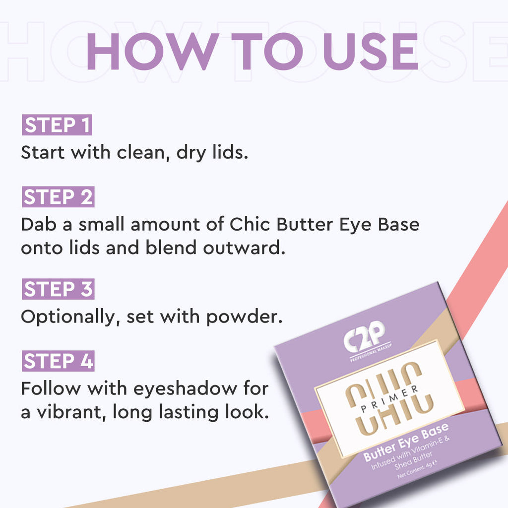 Chic Butter Eye Makeup Base Primer Hold Eyeshadow Fixing Pigment and Glitters