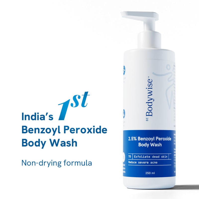 2.5% Benzoyl Peroxide Body Wash Treats Stubborn Back Acne