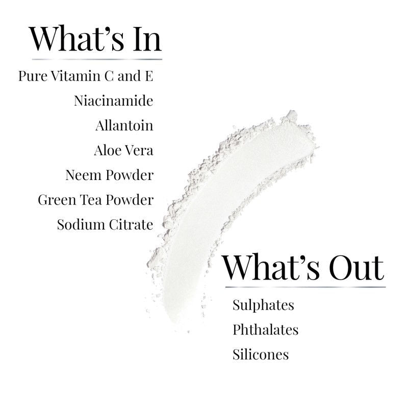 Face Wash Powder-Pure Vitamin C, Niacinamide, Neem, Aloe Vera, Green Tea & Deep Clean