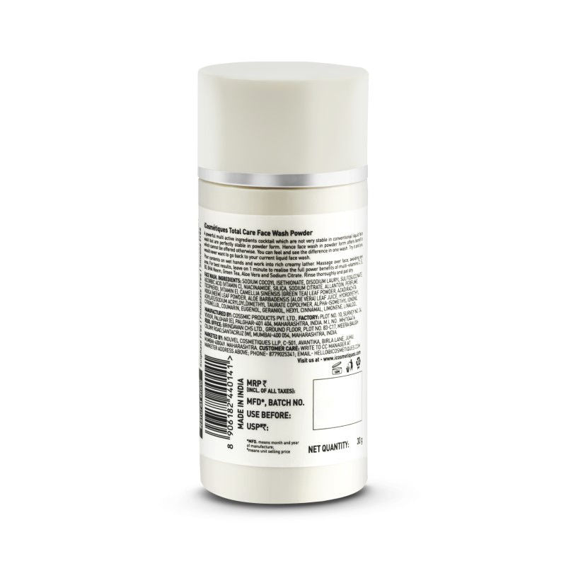 Face Wash Powder-Pure Vitamin C, Niacinamide, Neem, Aloe Vera, Green Tea & Deep Clean