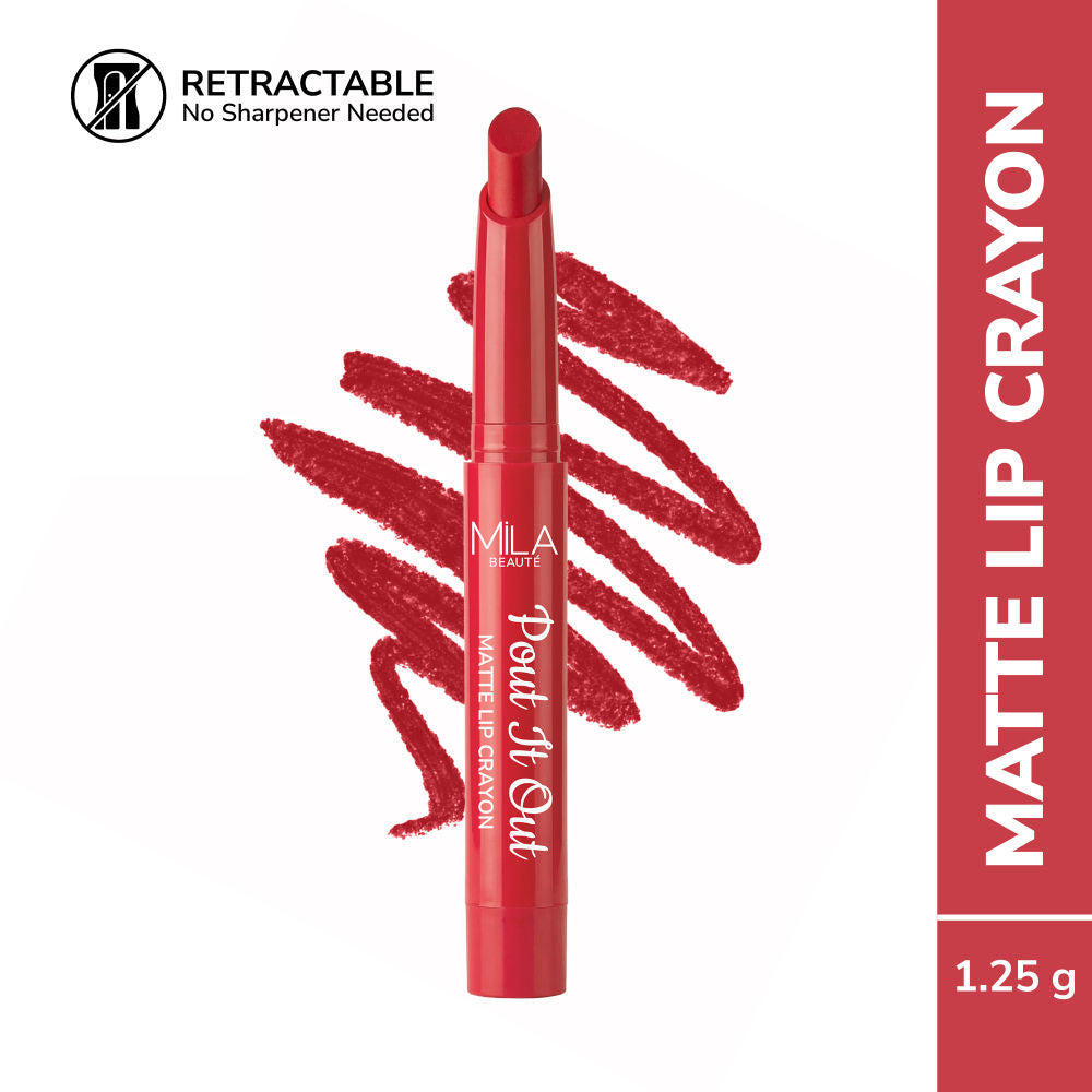 Pout It Out Long Lasting & Matte Finish Lip Crayon Lipstick - Maleficent