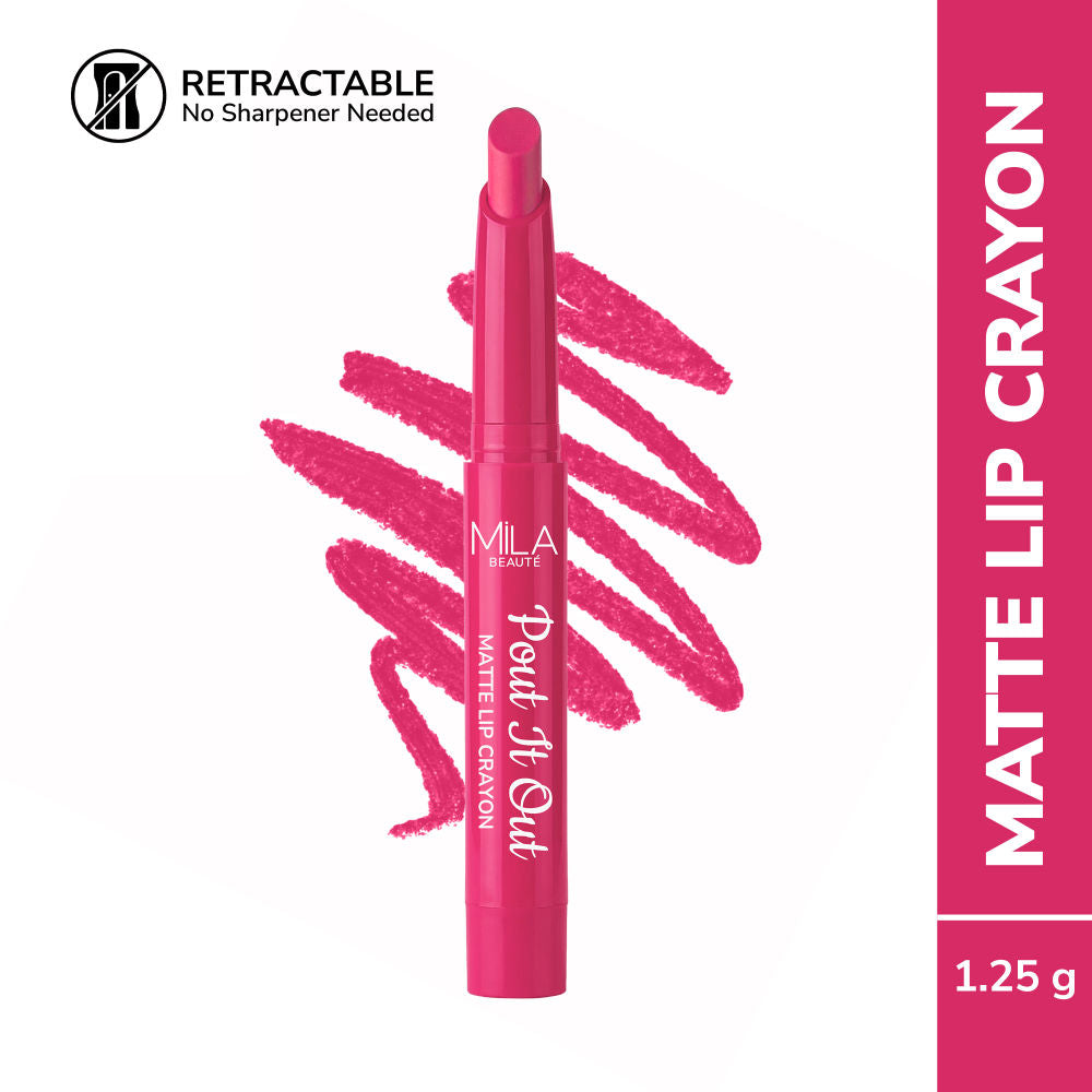Pout It Out Long Lasting & Matte Finish Lip Crayon Lipstick - Evil Queen