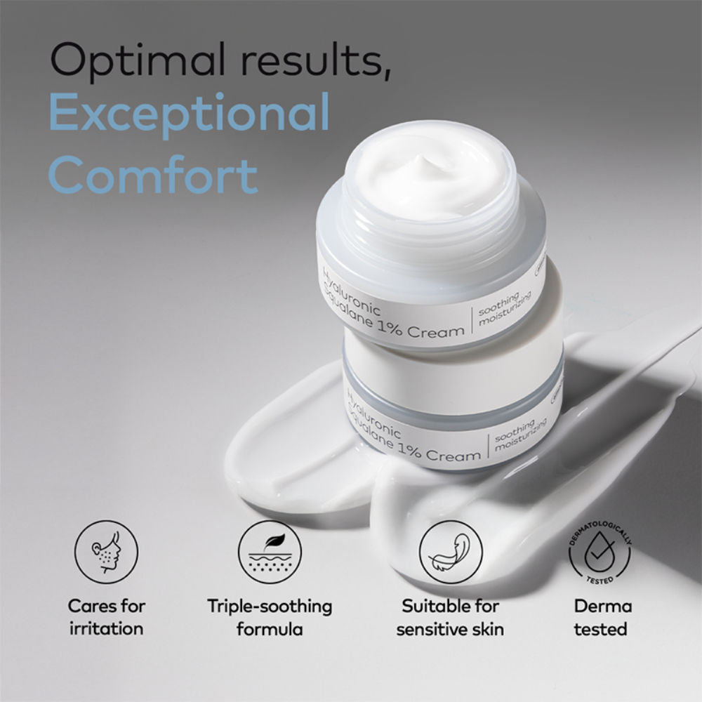 Alltimate Hyaluronic Squalane 1% Cream - Korean Day & Night Hydrating Moisturizer
