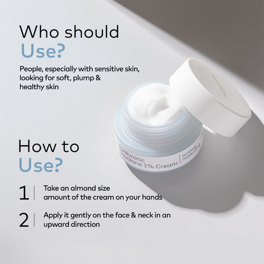 Alltimate Hyaluronic Squalane 1% Cream - Korean Day & Night Hydrating Moisturizer