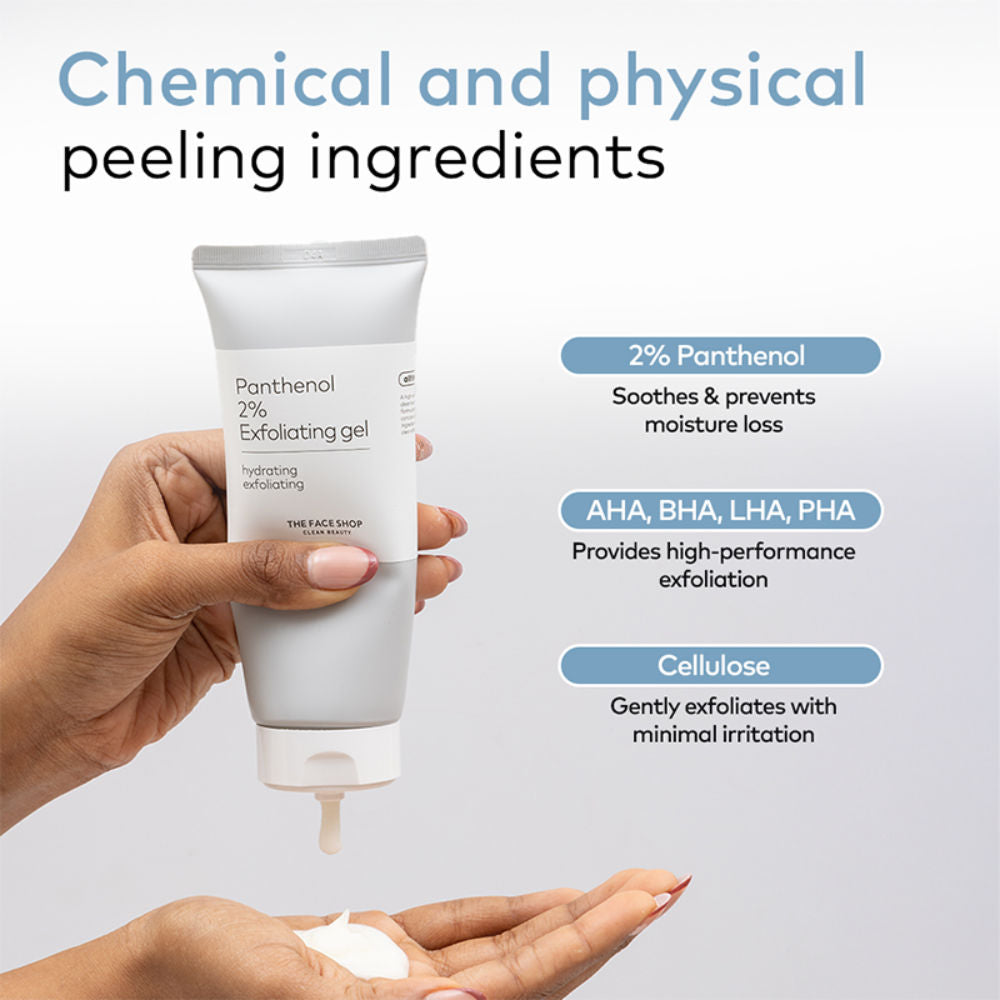 Alltimate Panthenol 2% Exfoliating Gel -Korean Cleansing Scrub with AHA, BHA, LHA, PHA