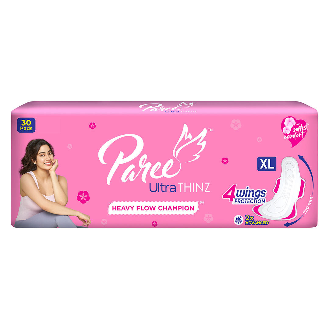 Ultra Thinz 30 Sanitary Pads Soft &Thin Pads Double Feathers for Extra Coverage