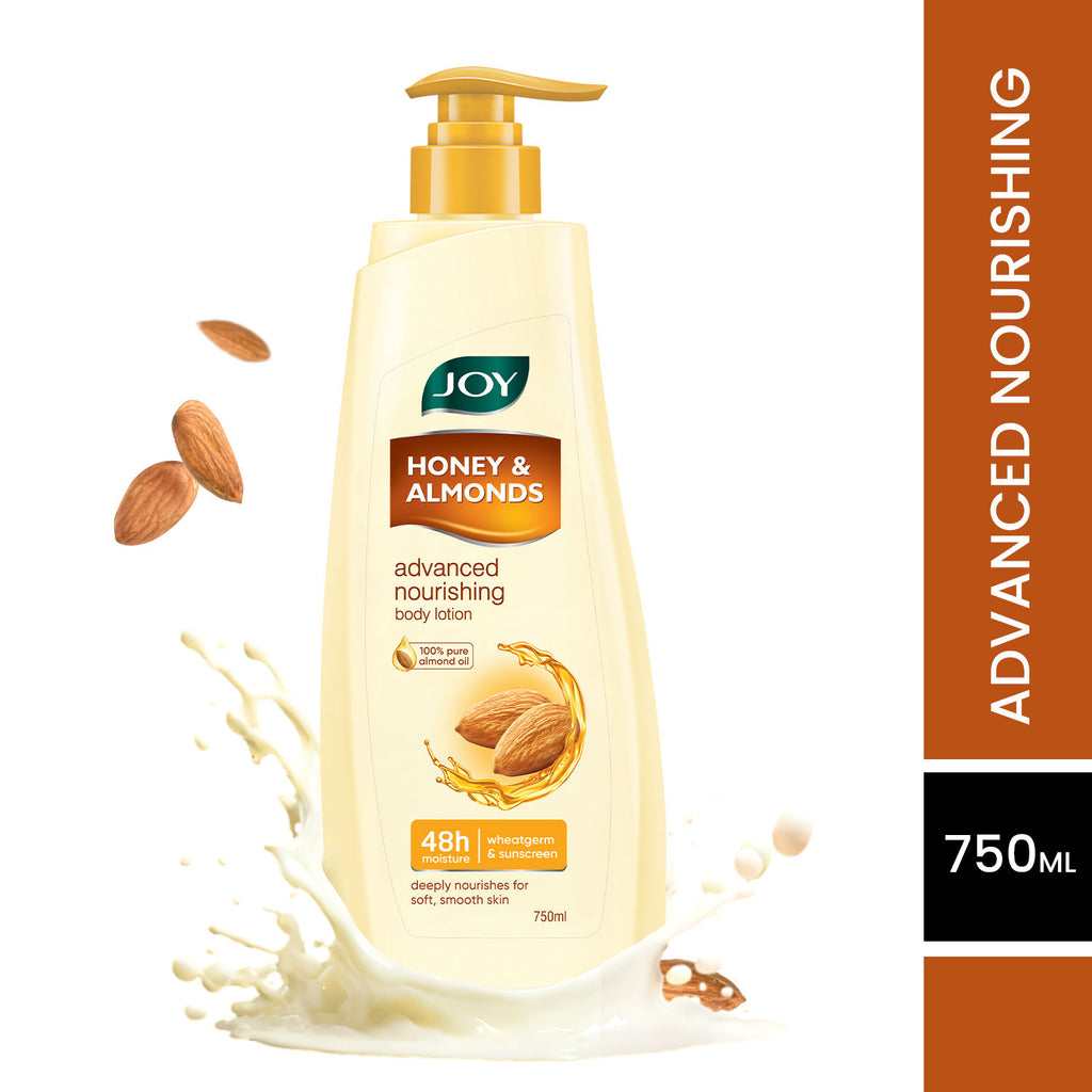Honey & Almonds Lightweight Body Lotion with Shea Butter, Nourishing 24hr Care for Winter