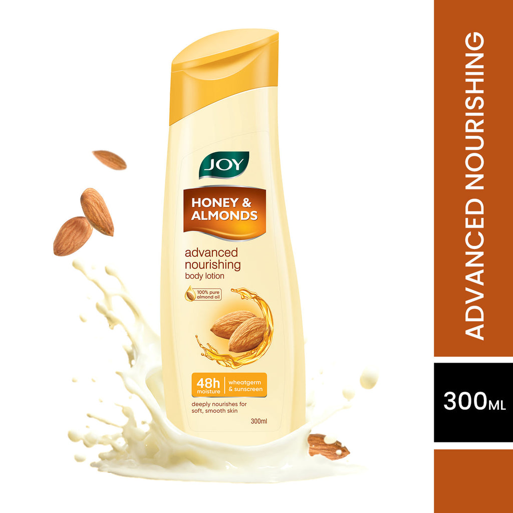 Honey & Almonds Lightweight Body Lotion with Shea Butter, Nourishing 24hr Care for Winter - 300ml