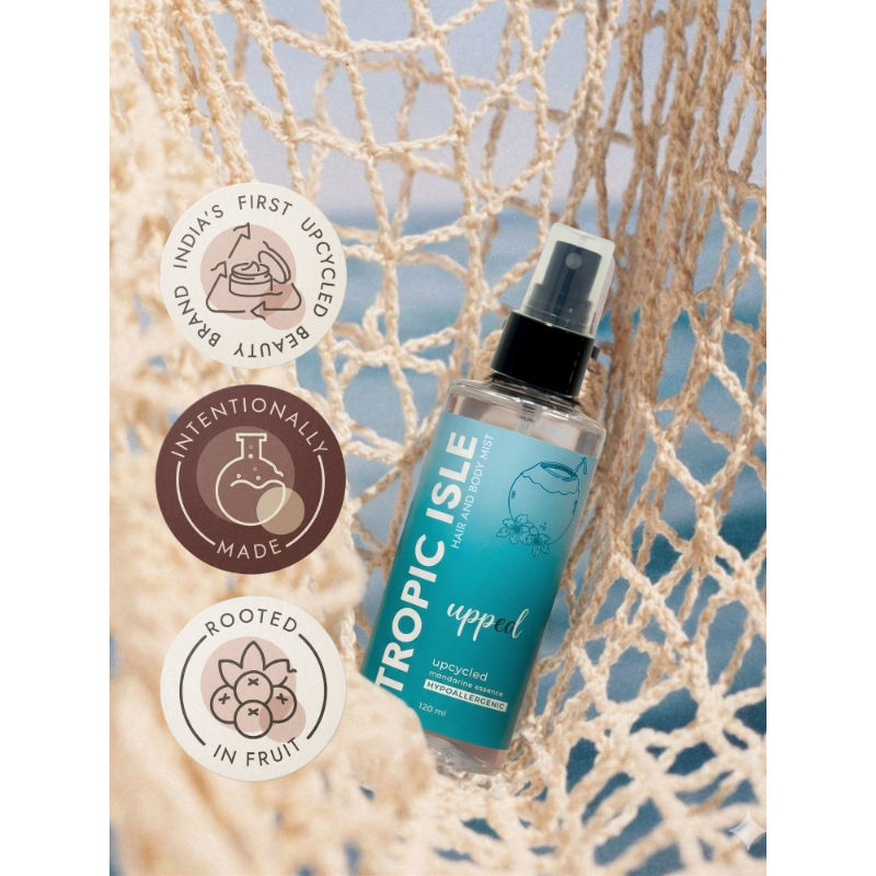 Tropic Isle Hair & Body Mist Coconut, Frangipani-Jasmine & Vailla Refresh Beach Inspired Mist